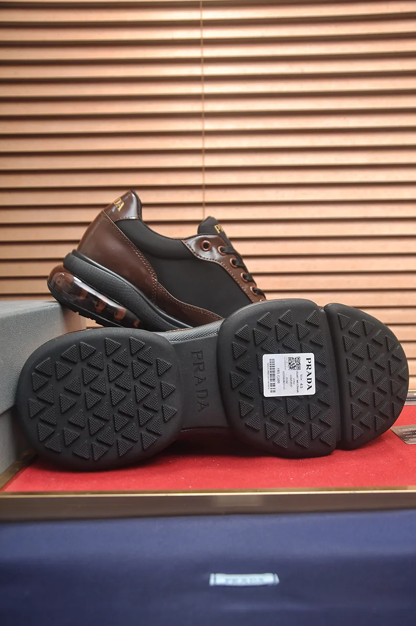 Men's shoes 💰700💶[PRADA] Men's shoes counter hot sale, official website synchronization, 👑Top version ✔️Original cowhide upper + cowhide lining, 1🆚1 replica, original original sole [black/blue/brown 3 colors] 🎯 Material: cowhide surface 🎯 Inner lining: cowhide 🎯 Sole: original molded outsole 🎯 size: Male 38-45 (45 is custom-made and cannot be returned or exchanged)